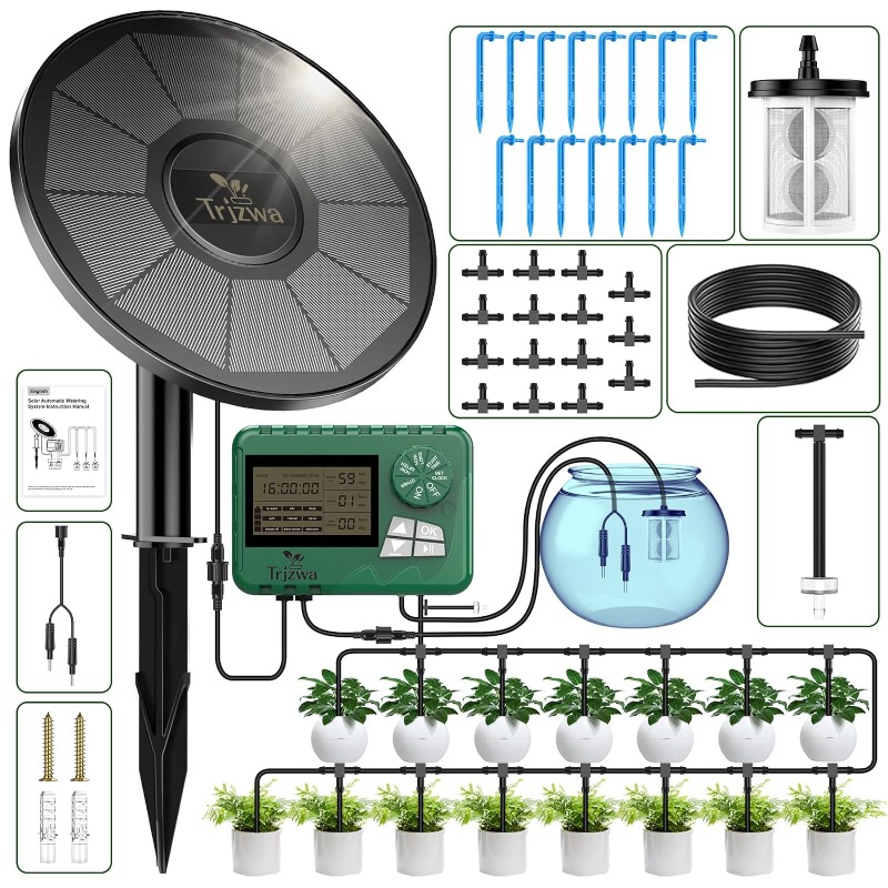 Self Watering Planter - Équipement d'irrigation solaire, Kit d'irrigation goutte
