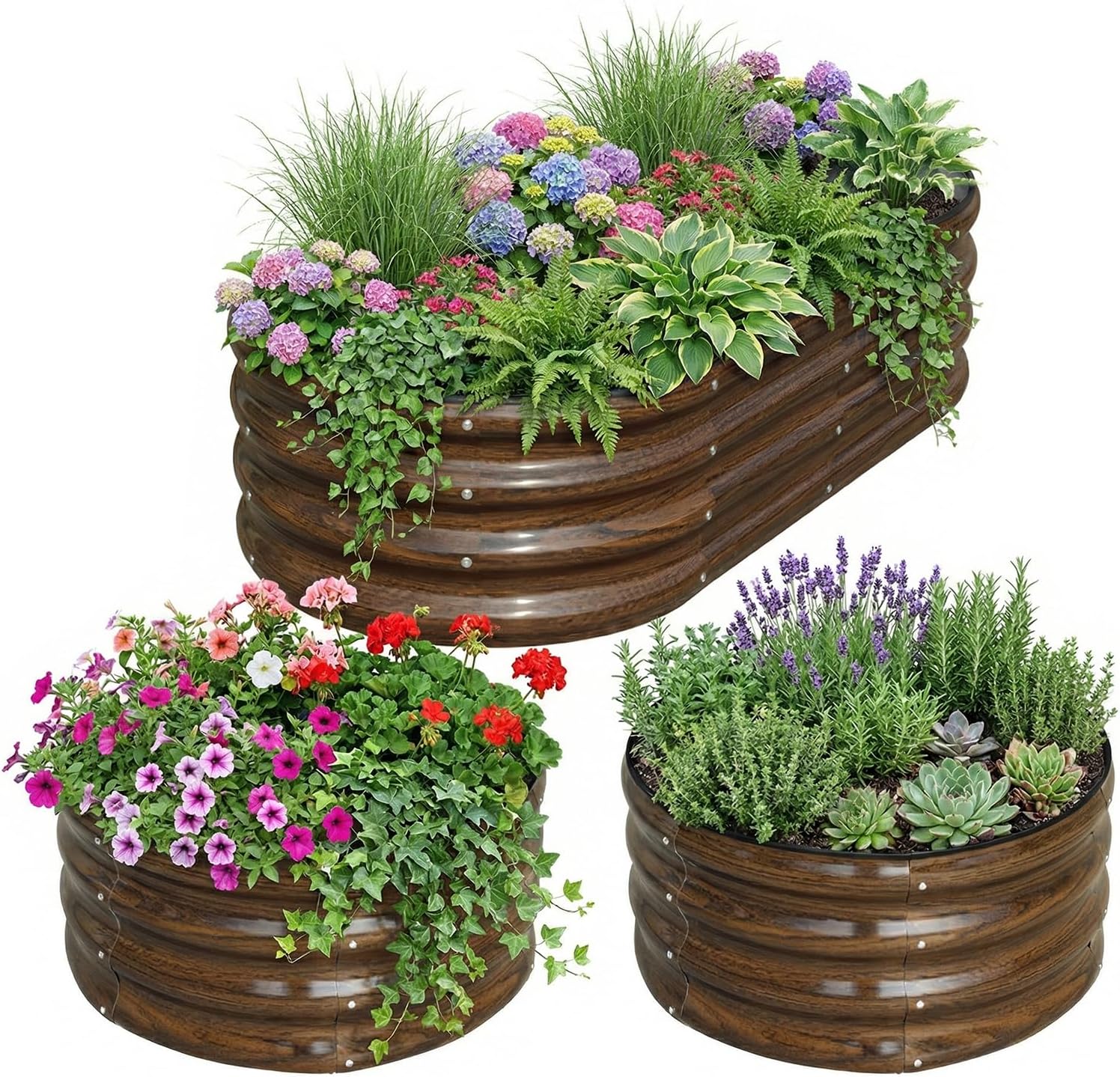 Raised Garden Bed - Kit de 3 bacs de jardin