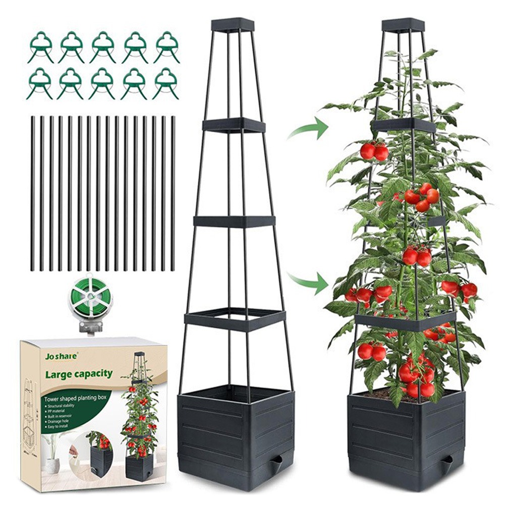 Self Watering Planter - Bac à plantes surélevé avec treillis,
