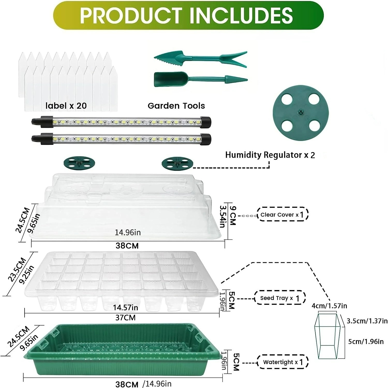 Kit de semis avec lampe de cul - Seed Starter Tray avis et prix